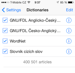 Universal Dictionary: slovníček pro iOS, který vám naslouchá